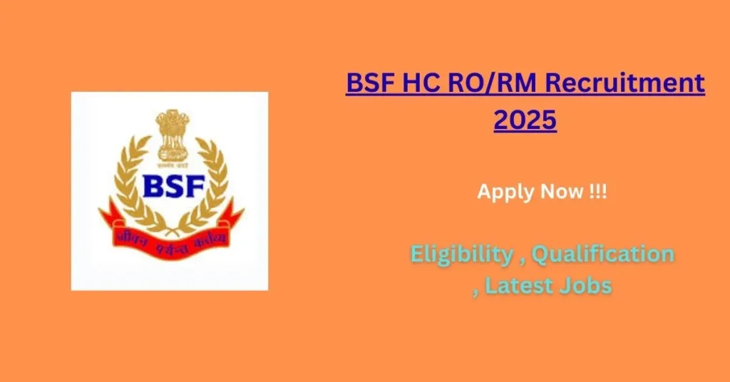 BSF HC RO RM Recruitment 2025